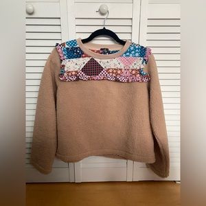 Compania Fantastica Teddy Sweater Quilted Ruffle Detail